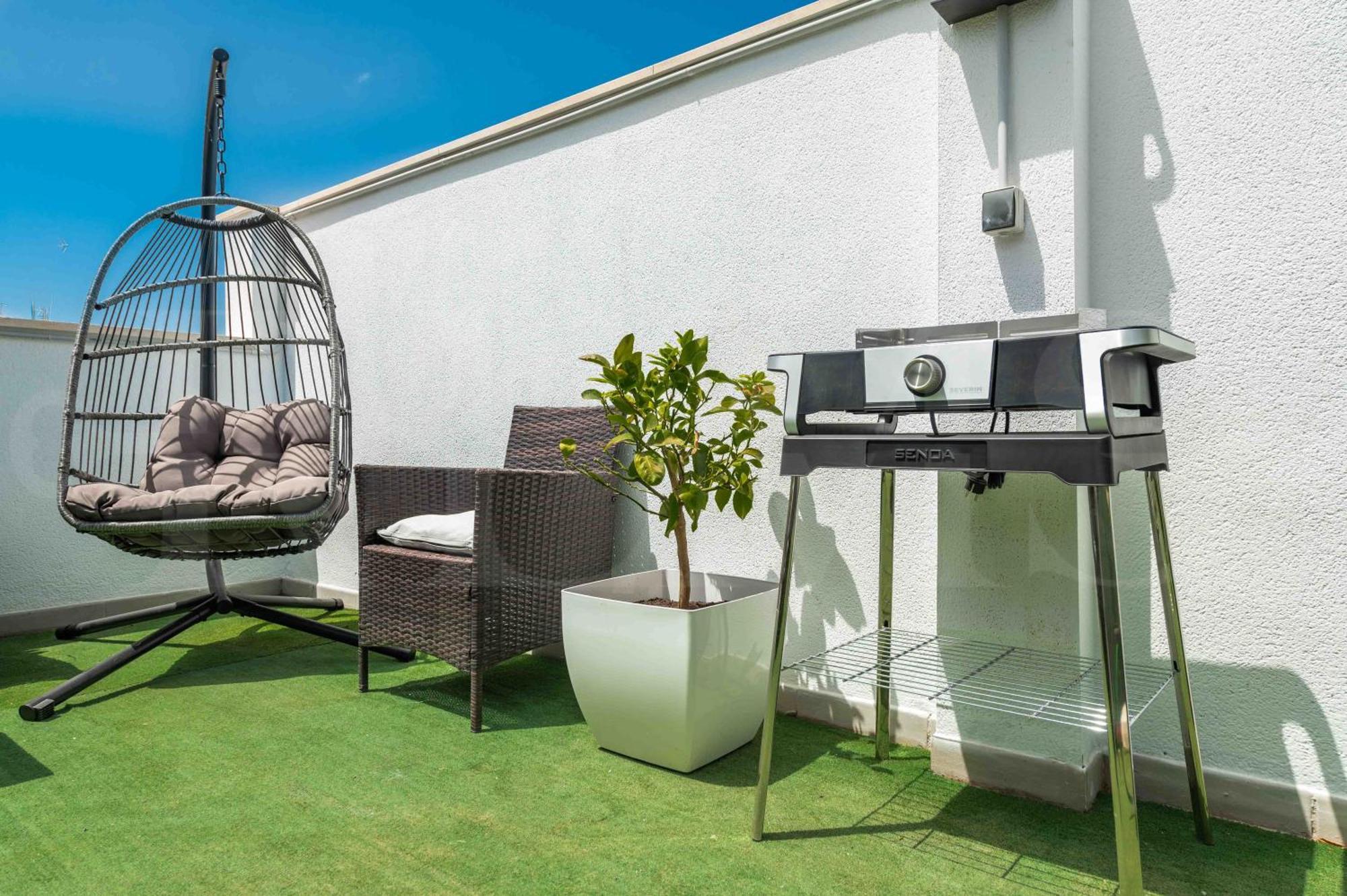 Modern Studio With Private Rooftop Terrace By Rems Málaga Exteriör bild